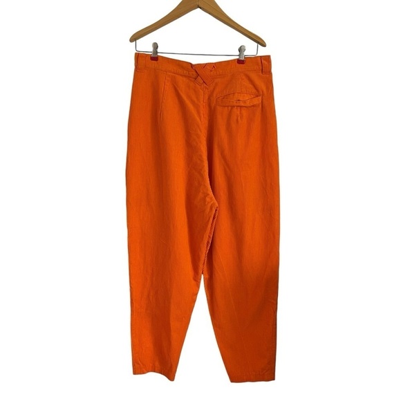 LANDLORD Runway Corduroy Orange Pleated Trouser Pants - Picture 4 of 12